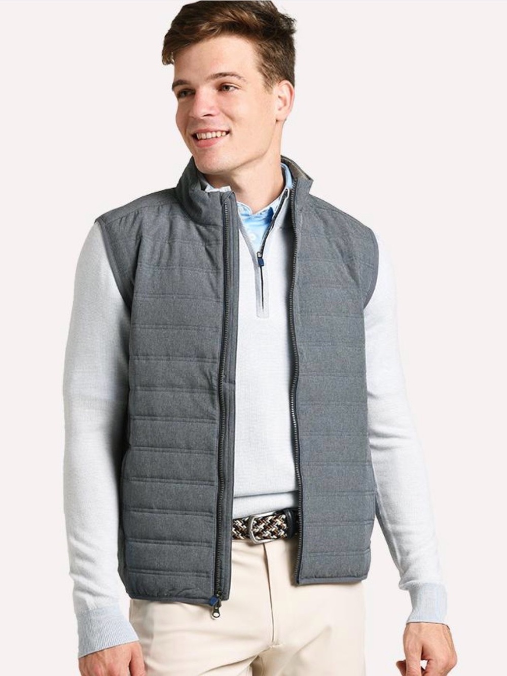 Stitch Cabrio Quilted Grey Vest